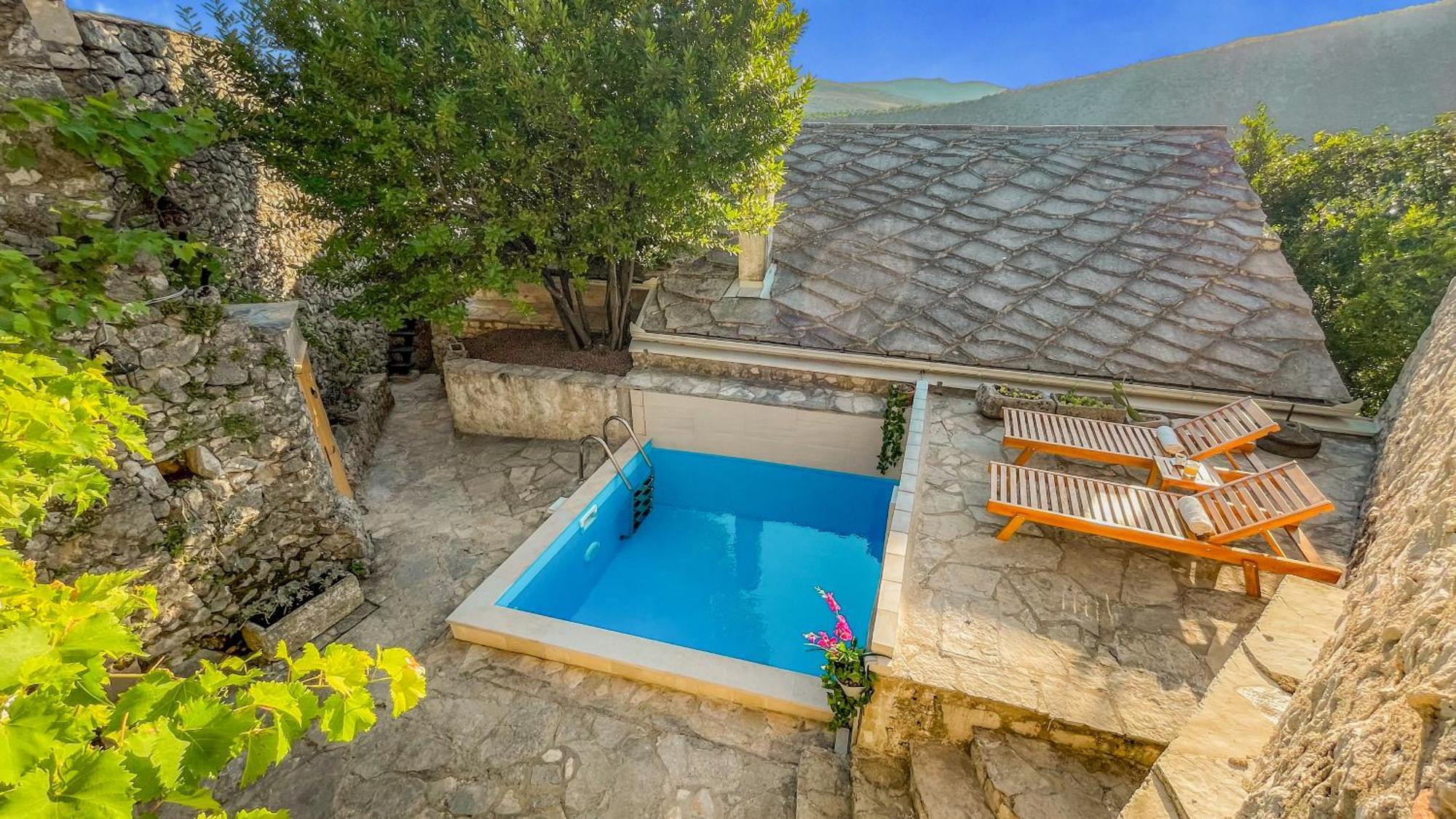Villa Historic Pocitelj With Pool And Incredible Views On The River And Landmarks Экстерьер фото